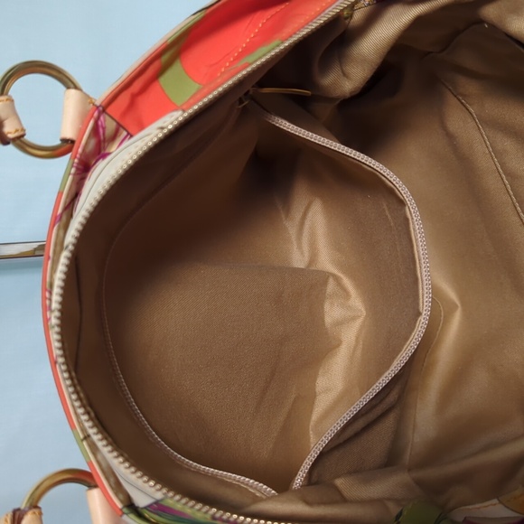 Salvatore Ferragamo Vintage Leather Canvas Jungle Print Tote - Picture 7 of 8